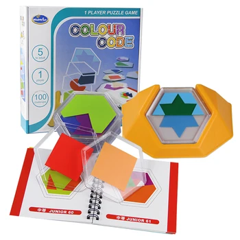 

Logic game Board game 100 Challenge Color Code Puzzle Games Tangram Puzzle Toys for Children Develop Spatial Reasoning Skills