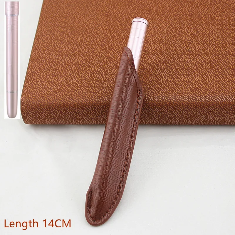 

creative leather pencil bag metal Gel pen 0.5mm nib.Learn office school stationery Gift Luxury pen business Ballpoint pen