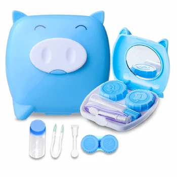 

2020 New Cute Unisex Pig Cartoon Contact Lens Case Storage Box Contact Lenses Box