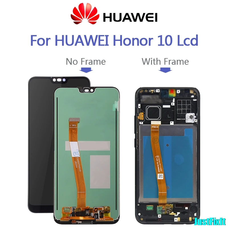 Протестированный 5,8 'для huawei honor 10 honor 10 ЖК-дисплей+ кодирующий преобразователь сенсорного экрана в сборе Замена+ COL-L29 отпечатков пальцев