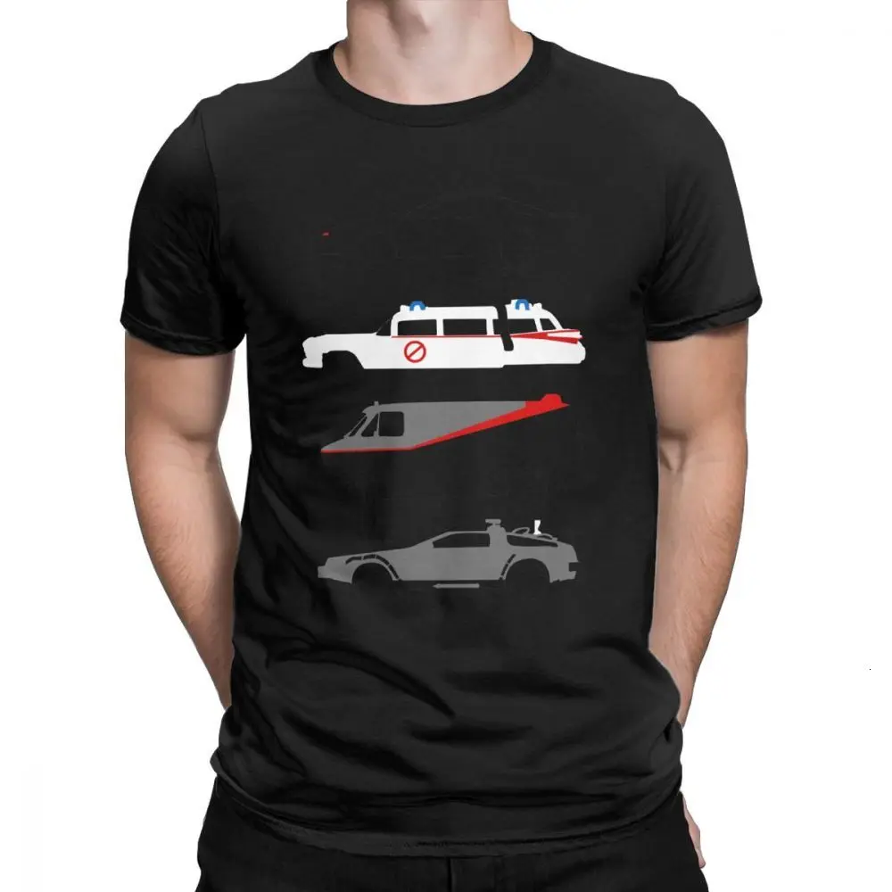 Black One yona Knight Rider Kitt Ghostbustears, мужские футболки, повседневные футболки с коротким рукавом и круглым вырезом, хлопковые топы 6XL - Цвет: Black