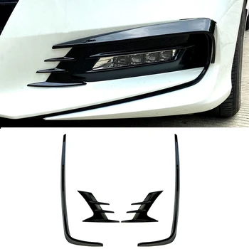 

For Honda Accord 10Th 2018-2020 Glossy Black Front Bumper Spoiler Spoilers Car Fog Lights Decorative Cover