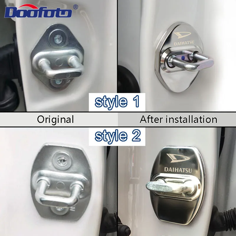 Doofoto 4x автомобильный стильный дверной замок для Daihatsu Terios Sirion Mira Materia Rocky YRV Feroza Charade автомобильные аксессуары