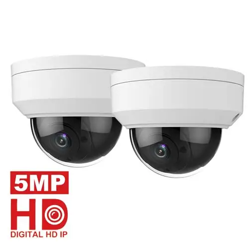 2PCS 5MP Dome Anpviz 4CH 4K POE NVR KIT CCTV системы 2/4 шт. 5MP купольная IP камера Камера открытый Водонепроницаемый охранных системах видеонаблюдения - Color: 2PCS 5MP Dome