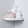 WIKHOSTAR Bathroom Shelf Shampoo Holder Wall Mounted Triangular Corner Shelf Bathroom Organizer Storage Rack Kitchen Shelf 5