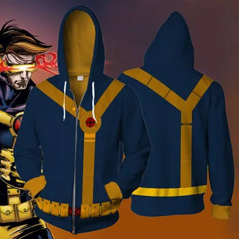 

X-Men Dark Phoenix Cyclops Hoodies Cosplay Costume X-Men Wolverine Hoodies jacket Cosplay 3D Printing zipper Hoodies Sweatshirts