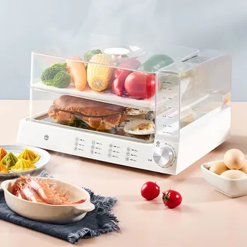 접이식 전기 찜기 전기 찜기 상자 투명 다기능 찜기 상자 대용량 가정용