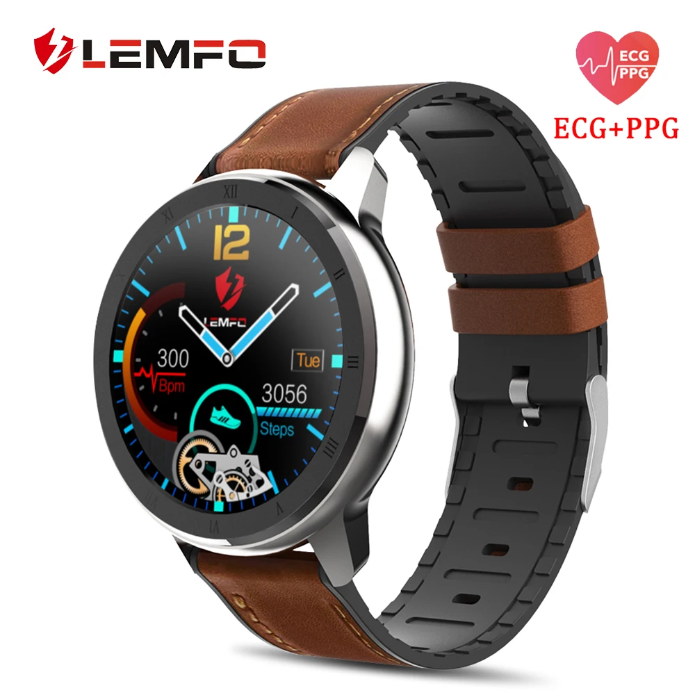 

LEMFO ELF2 ECG PPG Smart Watch Full Touch Screen Heart rate Blood pressure Monitor Waterproof Smartwatch Men Women for Android