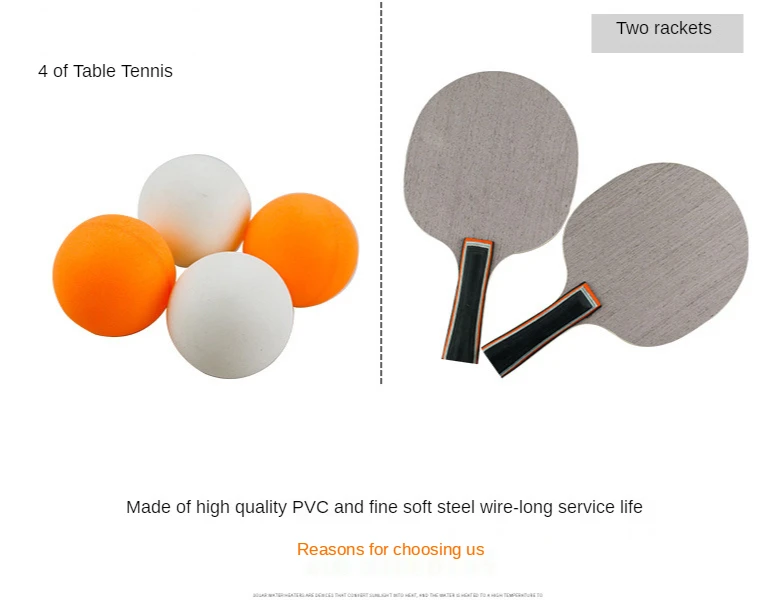 Ensemble Ping Pong Portable: Inclut 2 Raquettes, 1 Filet, 4 Balles -  Amusement Instantané