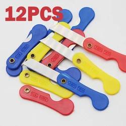 Couteau à crayon pliant en plastique, petit nombre, taille crayon en plastique, petit couteau d'art Burin, vente en gros 10cm 12 pièces 