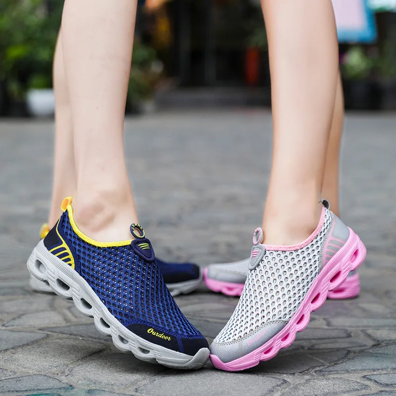 

-Summer New Style Super Lightweight Single Mesh Breathable Quick-Dry COUPLE'S Slip-on Shoes Upstream Shoes Hiking Shoes Men's