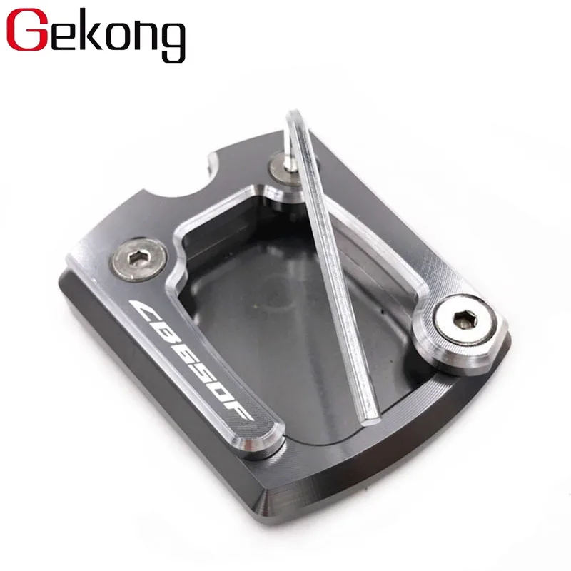 Для HONDA CBR650F CB650F CB 650F аксессуары для мотоциклов CNC подножка Sidestand подставка расширение площадка для увеличения - Цвет: cb650f-Titanium
