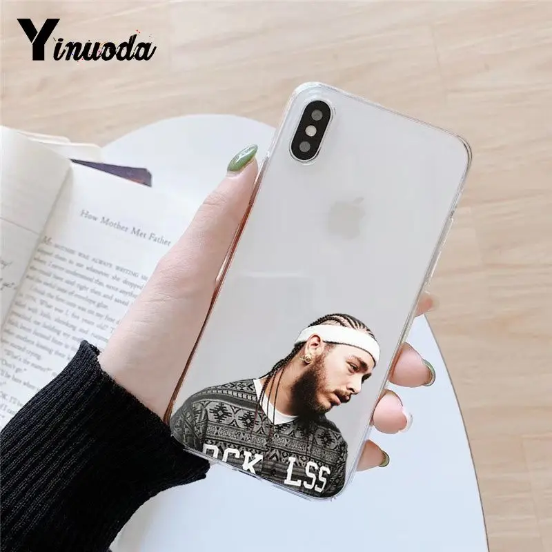 Yinuoda для iphone 7 XSMAX чехол Post Malone Coque Shell чехол для телефона iphone 8 7 6 6S Plus X 10 5 5S SE XR XS XSMAX