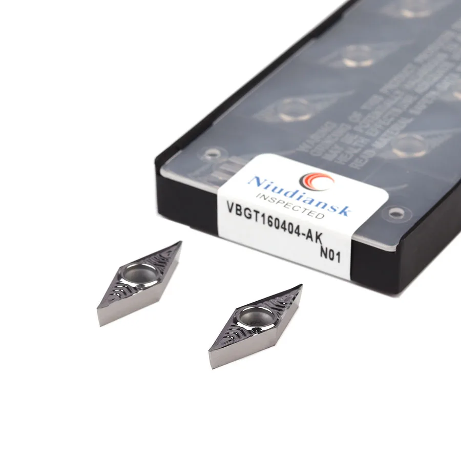 

Фрезерные инструменты для токарного станка с ЧПУ VBGT160402-AK N01, фрезерные вставки для внешнего токарного станка, для алюминия и меди