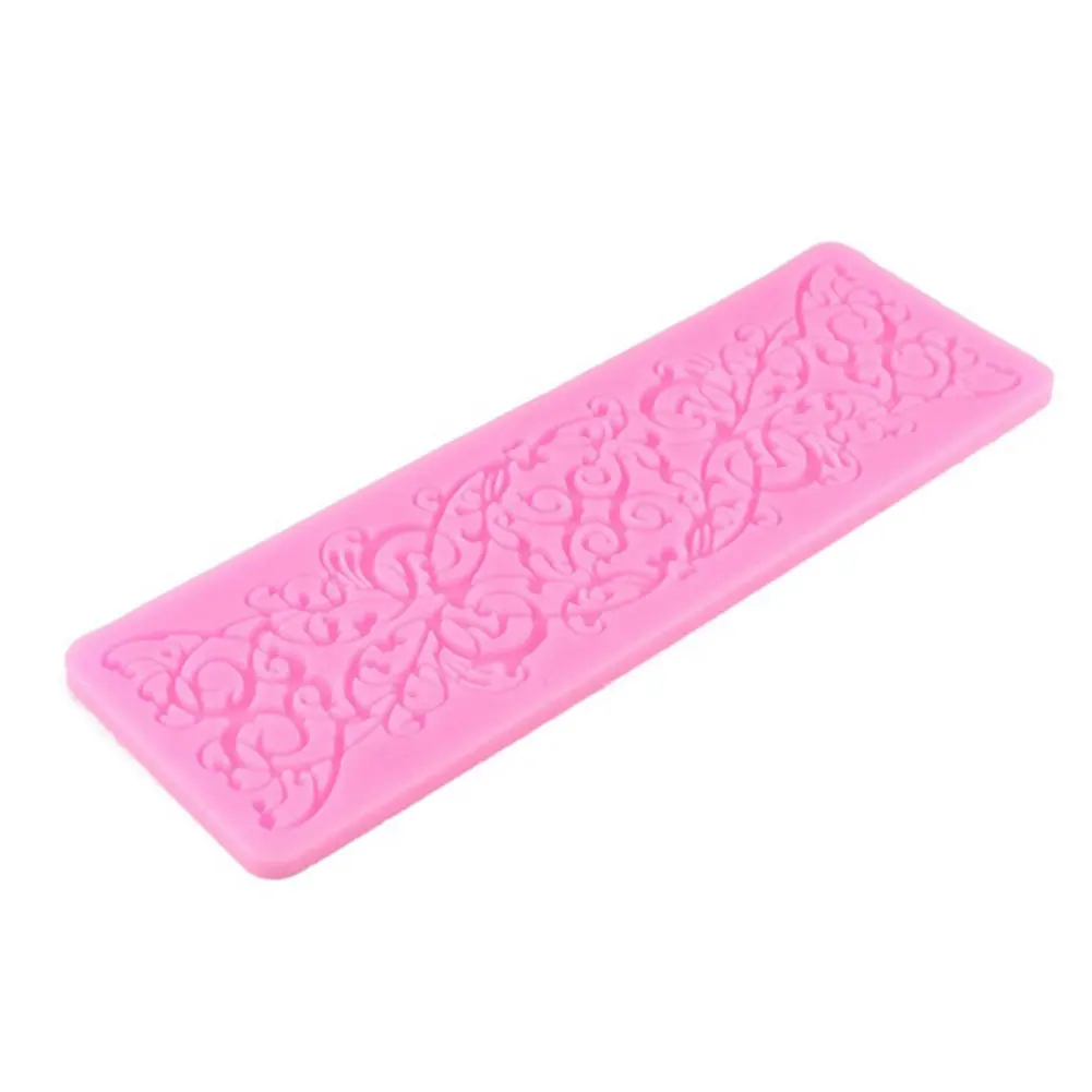 

Flower Lace Pattern Cake Fondant Mould Silicone Party Product Christmas Bar Sugarcraft Baking Mould Safe Pink Brithday Decor