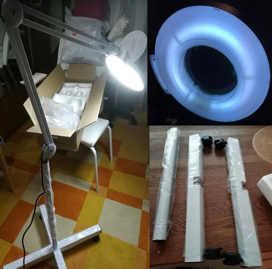 Professional Stand Makeup Lamp LED Floor Lamp 5x Magnifying Tattoo Lamp