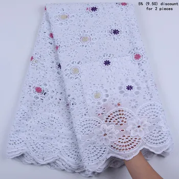 

Swiss Voile Lace In Switzerland Fabric With Stones Dry Lace Fabrics High Quality Cotton Lace Fabric 5 Yards/Pieces A1679