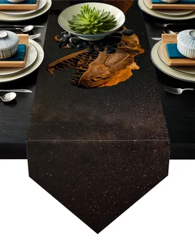 

Dinosaur Starry Table Runner Table Flag Home Party Decorative Tablecloth Table Runners