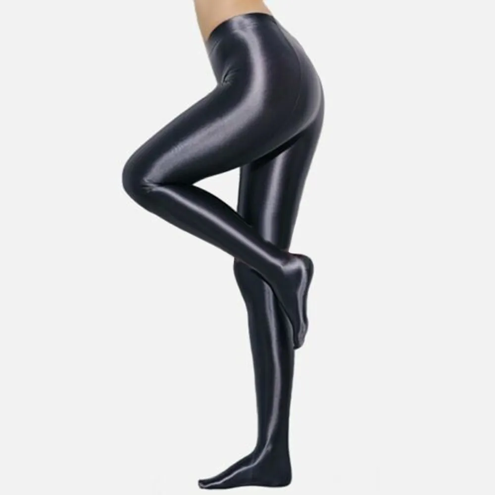Sexy Stockings Men's Satin Glossy Tights Clothes Opaque Shiny Pantyhose
