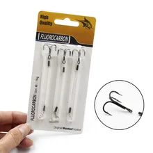 3pcs/card Line Group Fishhook Pike Perch Bass Predator Lure Fishing Sharp Hook Stainless Steel 6/8/10cm Fish Tackle Pesca Tools