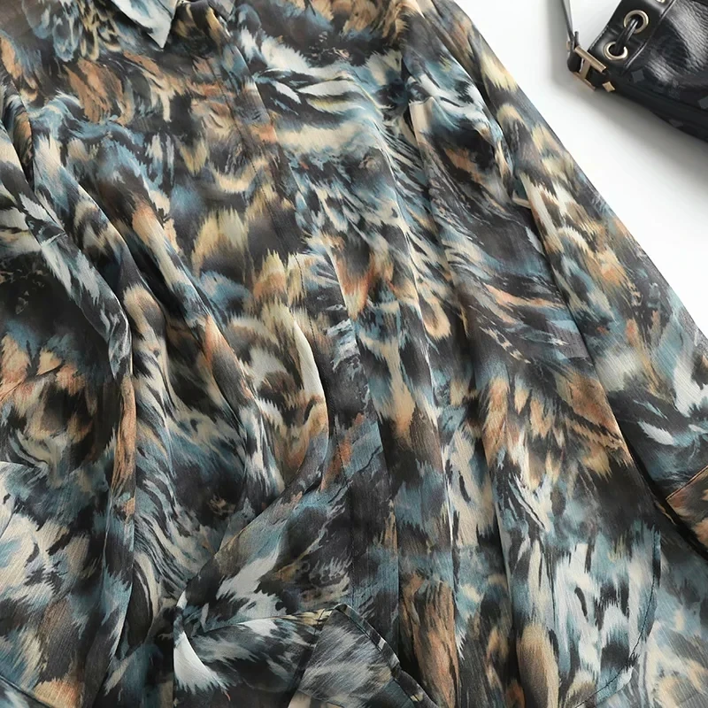 Withered 2020 england style office lady fashion elegant printing casual blouse women blusas mujer de moda 2020 loose shirt tops