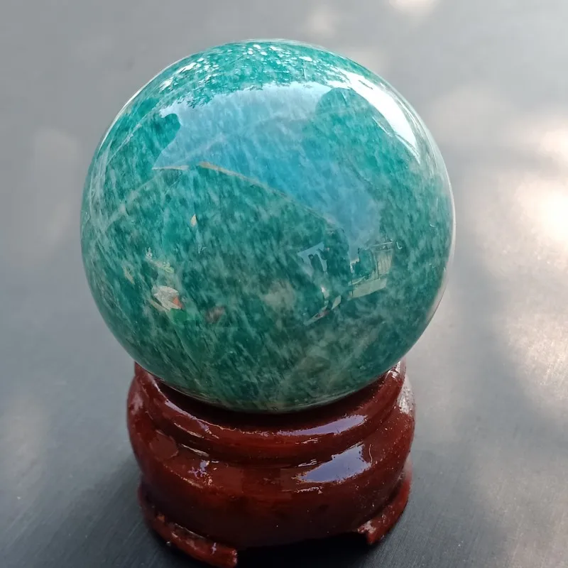 dhxyzb4550mmNaturalamazonstonecrystalQuartzsphereamazonite