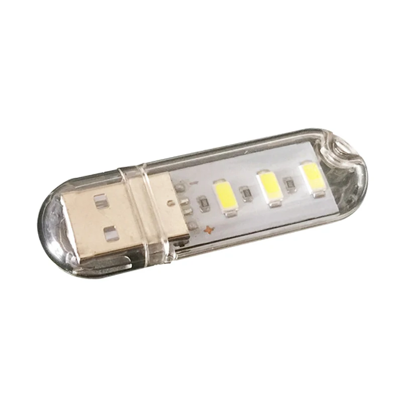 

5Pcs Portable LED Lamp 3Leds 1.5W Reading Lamps USB Night Lights Mini Book Light Computer Keyboard Light DC 5V FI-19ING