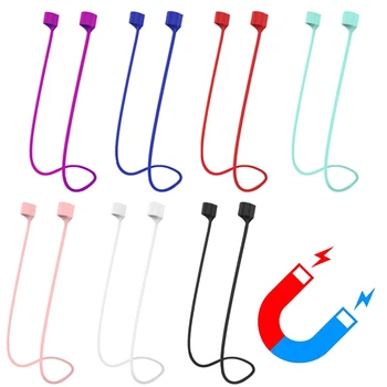 

Magnetic Earphone Strap For Airpods TWS Anti Lost Strap Magnetic String Rope For Bluetooth earphones Silicone Cable Cord