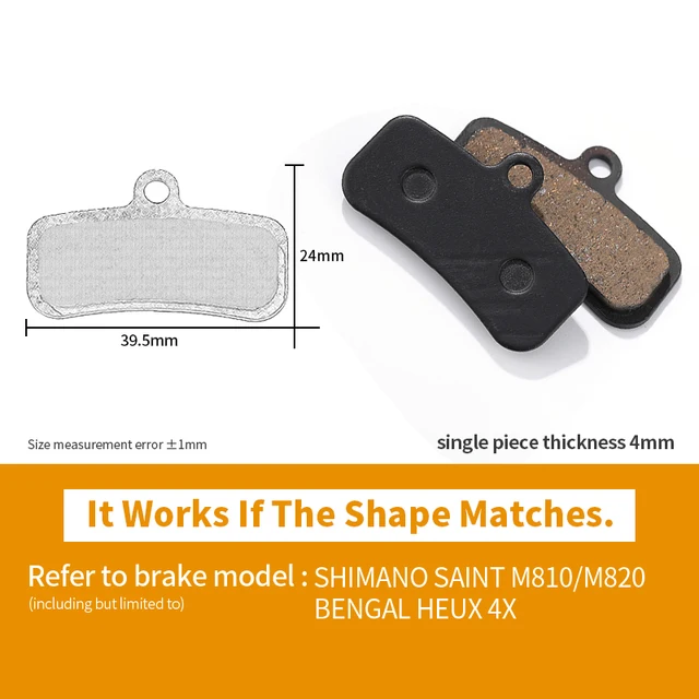 1 Pair of Resin Bicycle Brake Pads are Used For Shimano SRAM AVID HAYES and Other Disc Brakes 851