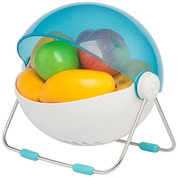 

Fruit Bowl with Lid Kitchen Creative Multi-Function Tray Dustproof Double-Layer Drain Basket Snack Plate Plastic Candy Dish