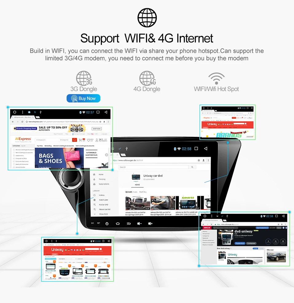 Clearance AK29071 uniway android 9.0 car dvd for kia rio k2 2012 2013 2015 2016 car radio sterao gps navigation 14