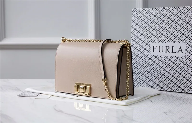 1 Оригинальные женские сумки FURLA, высококачественные женские кожаные сумки Furla, голый розовый цвет, размер L 24 см x 8 см x 16 см - Цвет: 1