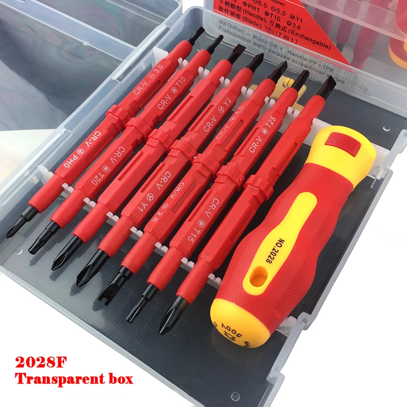 PARON 7 In 1 Mini Domestic Portable Dismountable Accurate Swivel Head Tool Screw Driver Bit Set Slotted Phillips Torx Diy Tools |