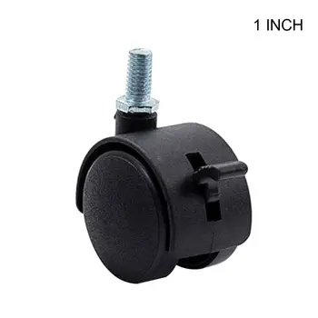 

10Pcs Screw Furniture Universal Wheel Swivel Caster Wheels with Brake 1/1.5/2\"