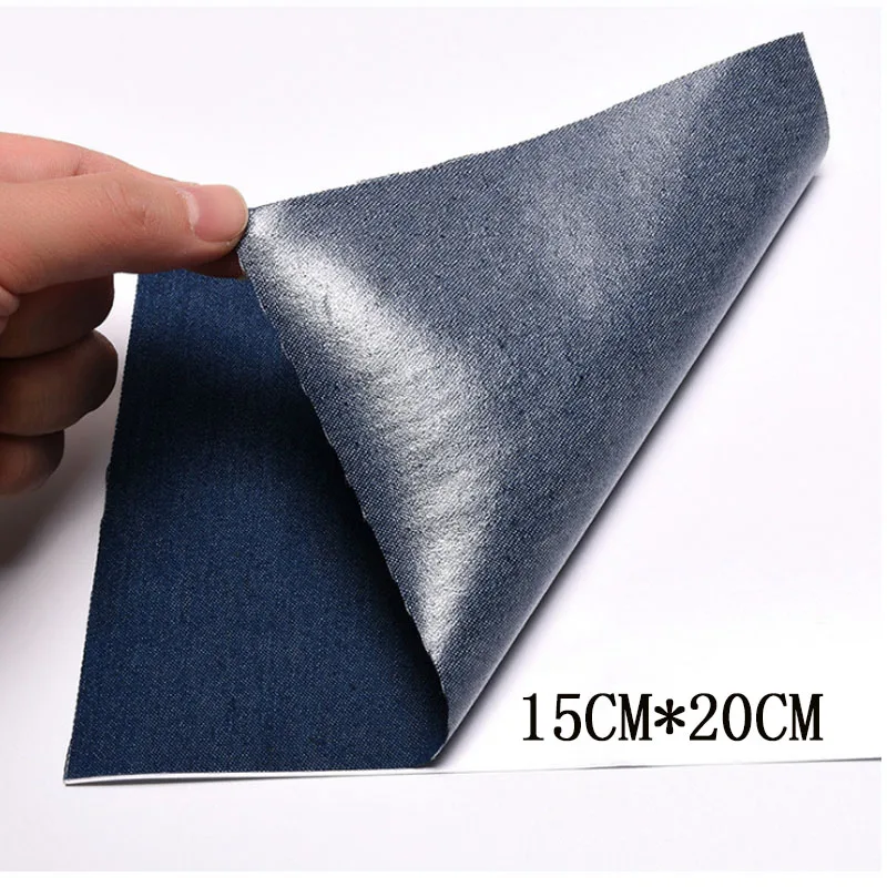 Parches De Mezclilla Para Planchar 12 Piezas 7.5x10.5cm Azul Lisa
