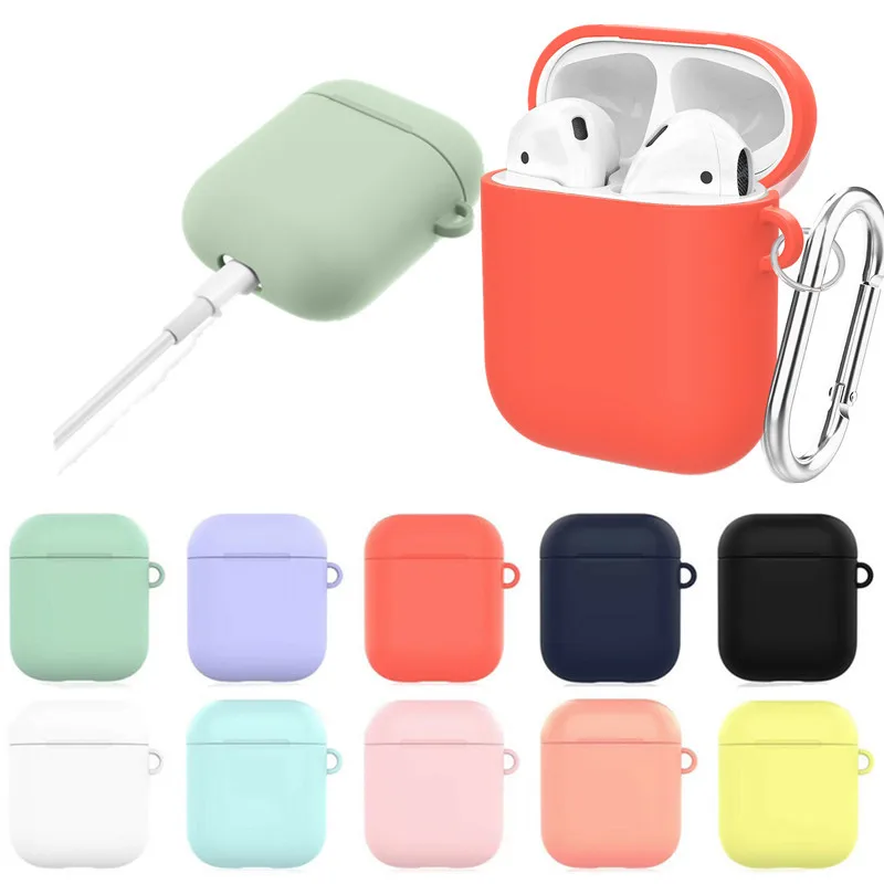 ТПУ чехол для Apple Airpods противоударный чехол для Apple AirPods 2 и 1 кожухи головных телефонов Air Pods защитный чехол