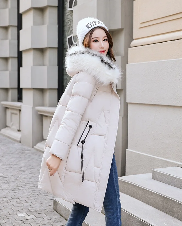 Abrigos Mujer Invierno новая Парка хлопковая стеганая куртка с капюшоном теплая зимняя куртка для женщин однотонное зимнее пальто для женщин s