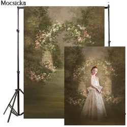 Mocsicka Dreamy Garden Castle Girl Woman Portrait Backdrop for Photography Baby Child Newborn Photo Background Photo Studio Prop