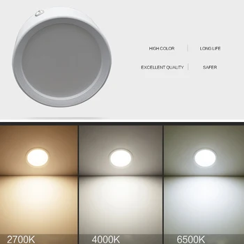 

LED Ceiling Light Corridor Downlight Small Spotlight 3W/7W Warm White Black Shell Panel For Hallway Indoor Lighting Fixture