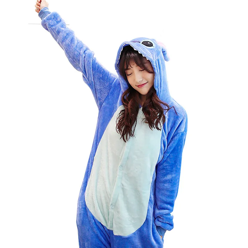Кигуруми Пижама в виде животного для взрослых женщин мужчин onesie зимняя