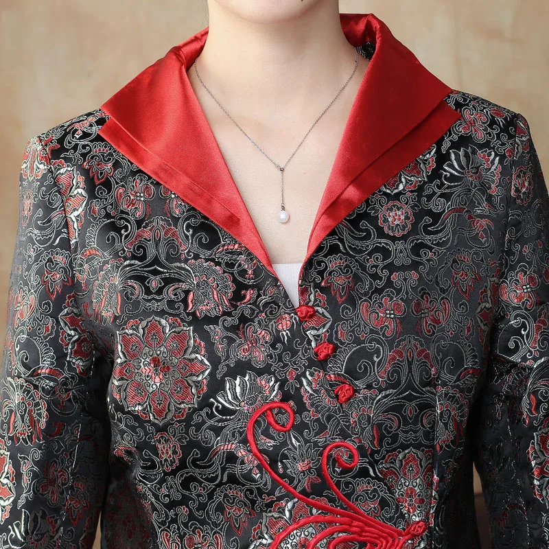 Plus Size 4XL Fashion Clothes Chinese Jacket Vintage Asian Clothes Streetwear Women Outerwear New Evening Party Overcoat