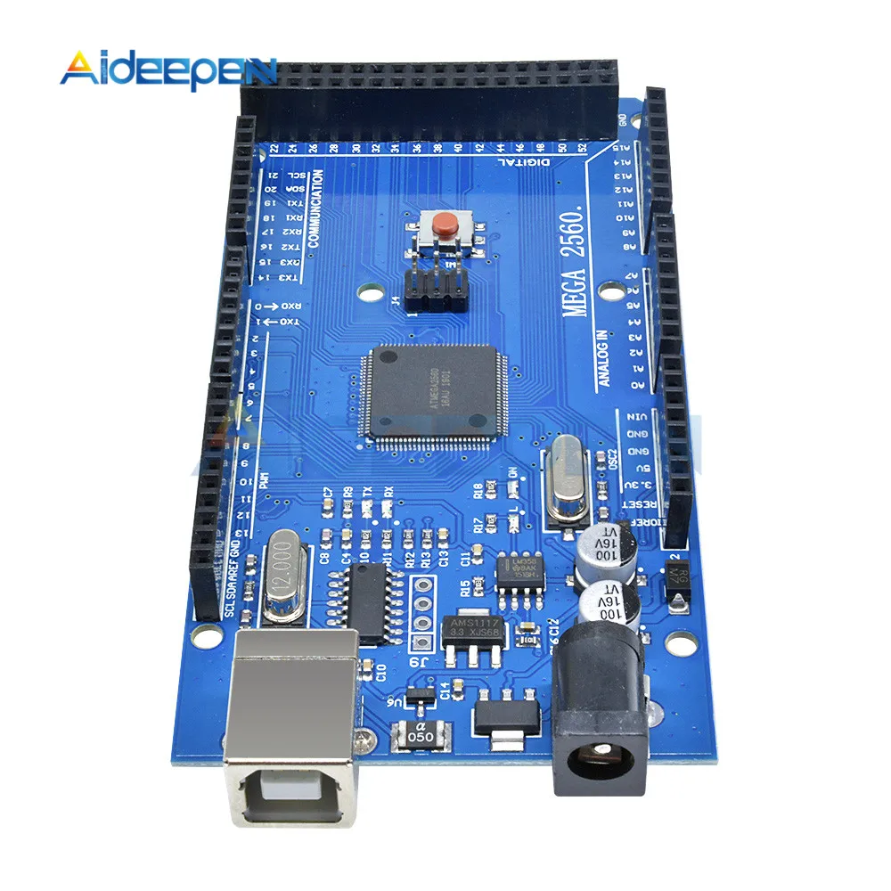 Mega2560 R3 ATmega2560-16AU CH340 макетная плата usb type B для Arduino