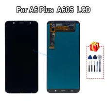 Ensemble écran tactile LCD AMOLED TFT, pour Samsung Galaxy A6 Plus 2018 A605=