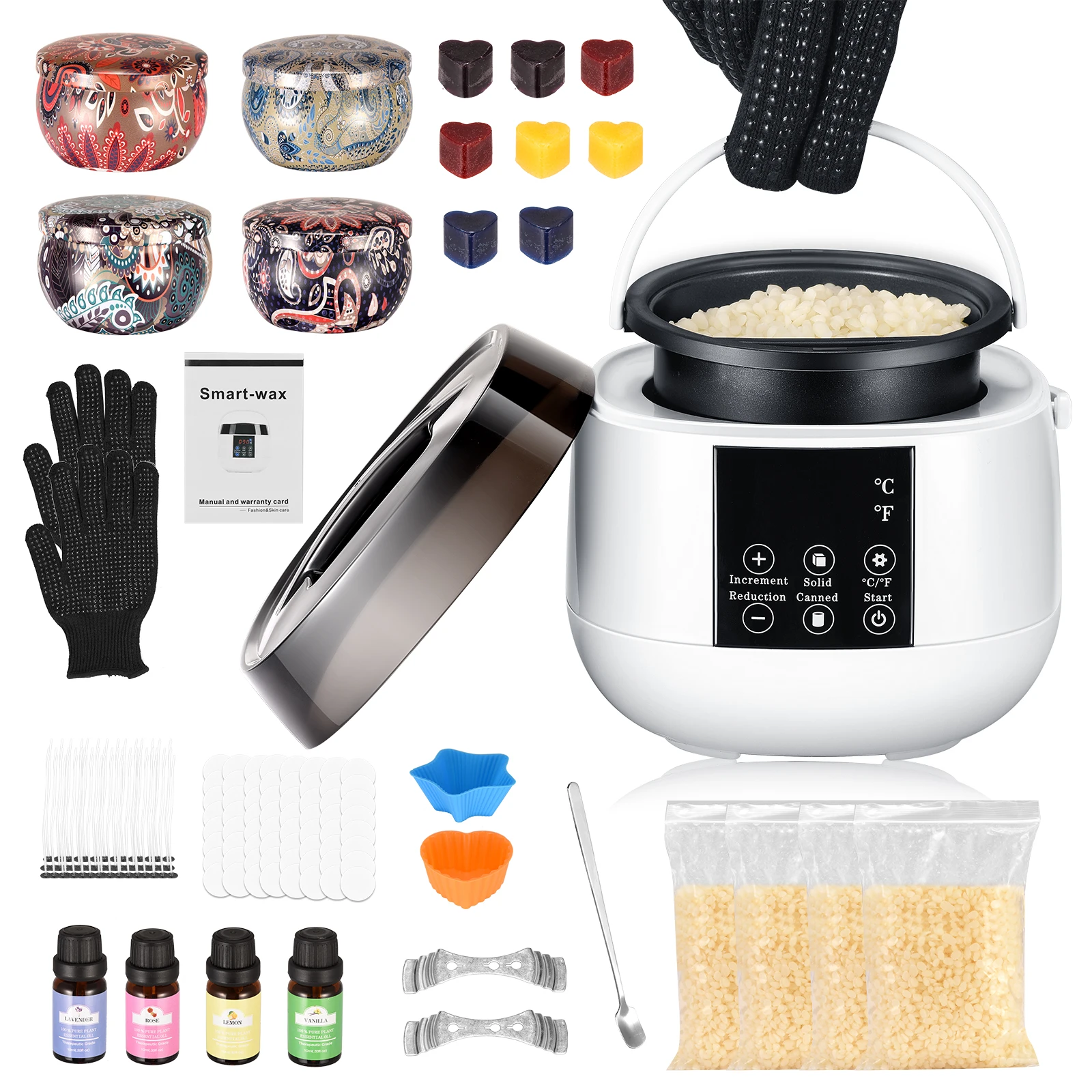 Candle Making Kit Electric Wax Melting Machine Non-Stick Pot Supplies for Handmade Xmas DIY Craft Gift | Дом и сад