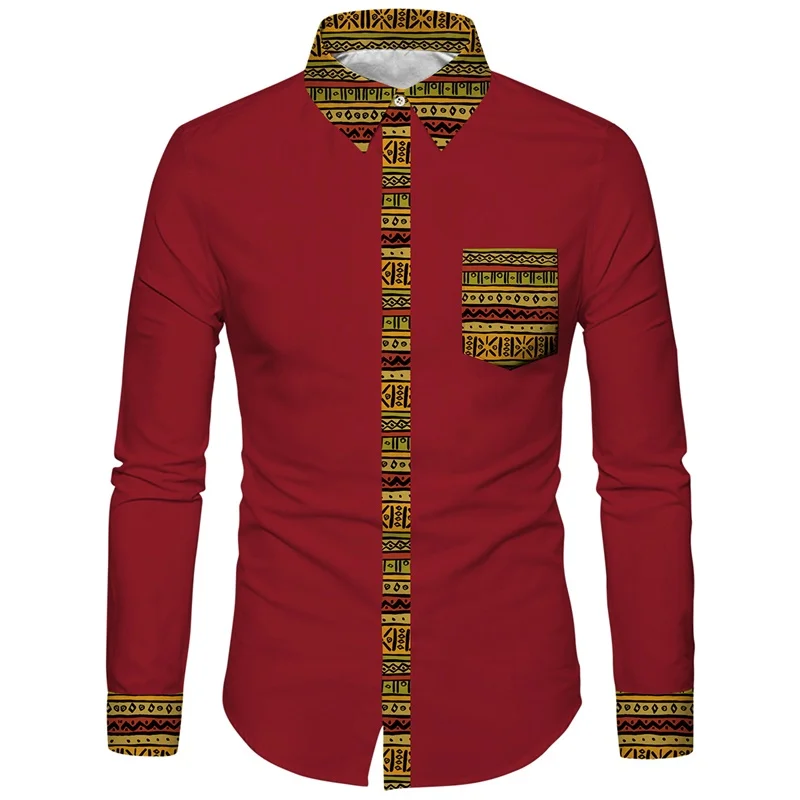 

New Design Men 3D Shirts Fashion Hip Hop Folk Custom Long Sleeve Shirts Harajuku Casual Polyester Mens Shirts Slim Colors S-3XL