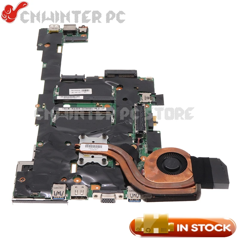 NOKOTION For Lenovo ThinkPad X230T Tablet Laptop Motherboard FRU 04X3744 04Y2040 04W6804 i7-3520M CPU With heatisnk