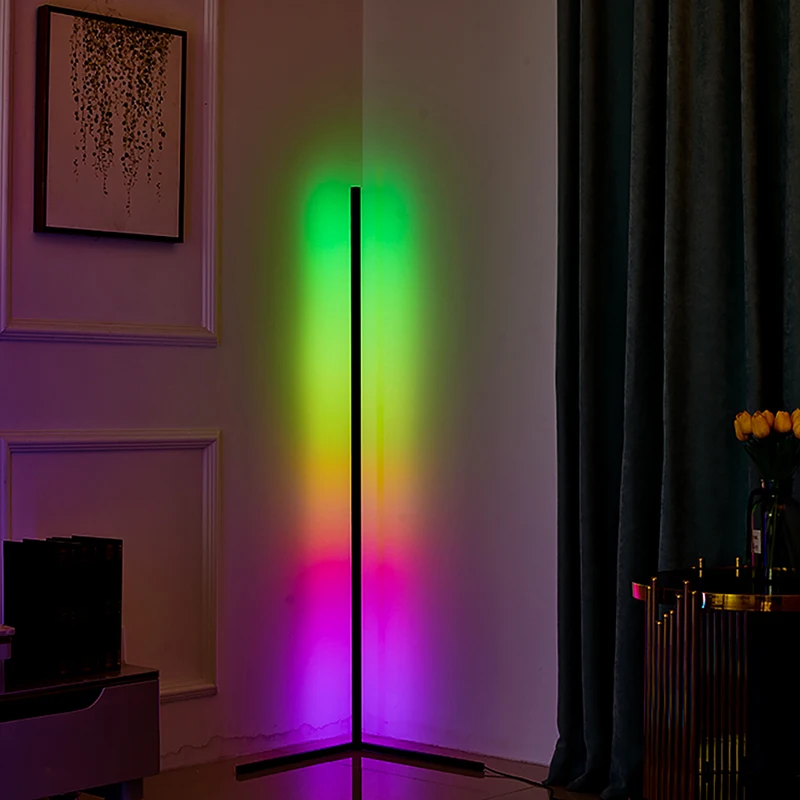 Modern LED Corner Floor Lamps Living Room Standing ...