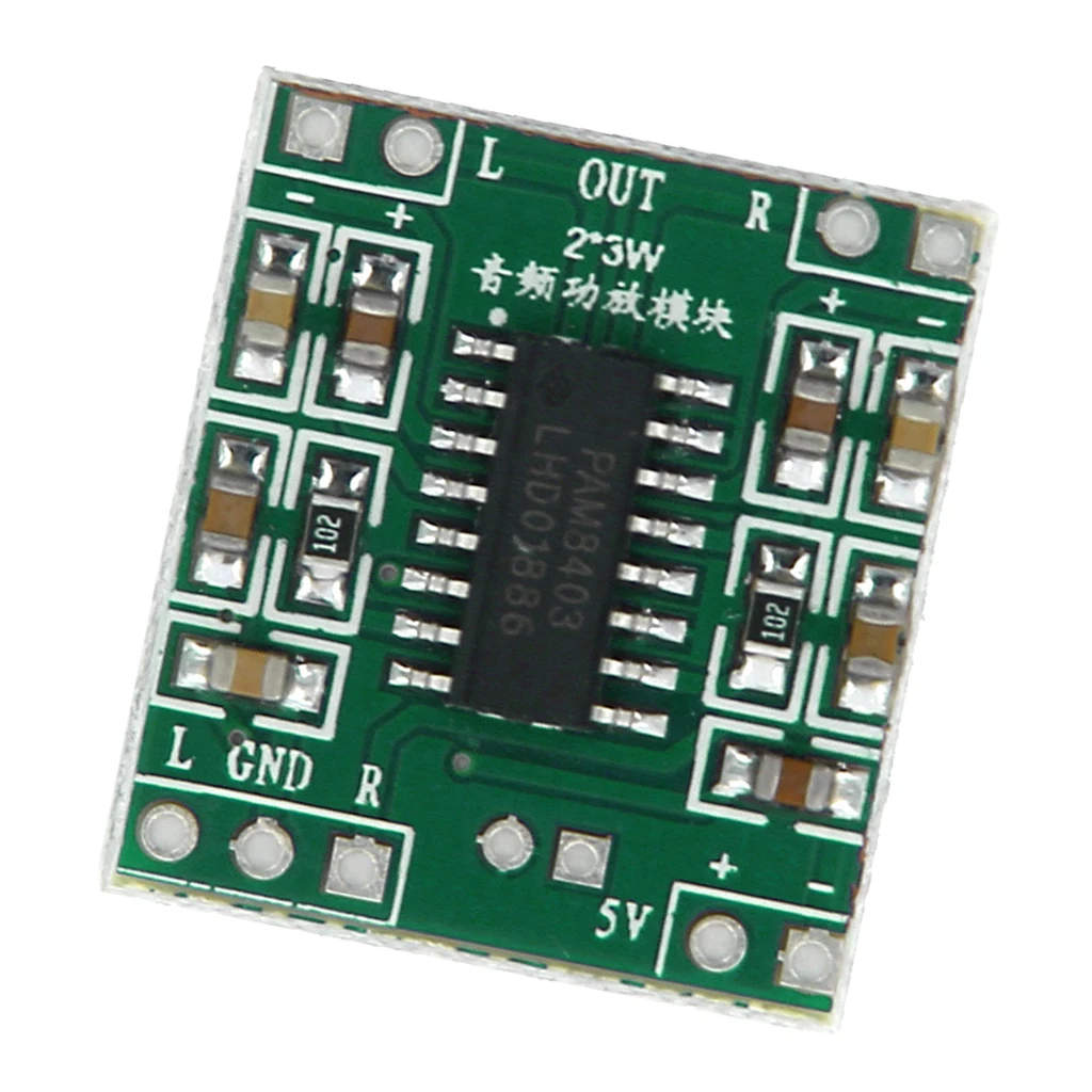

2 Channels Stereo Class D 3W -Digital Audio Amplifier Mini Board DC 5V