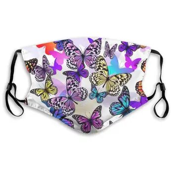 

Fillter Face Cloth for Men Monarch Butterfly Warm Waterproof Mouth Replaceable Ear Loops for Camping Double Protection