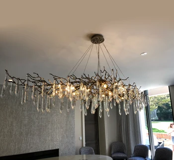 

Phube Lighting Large Artistic Branches Chandeliers Coloured Glaze Chandelier Light Lighting Hotel Chandeliers Copper Chandelier